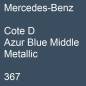 Preview: Mercedes-Benz, Cote D Azur Blue Middle Metallic, 367.